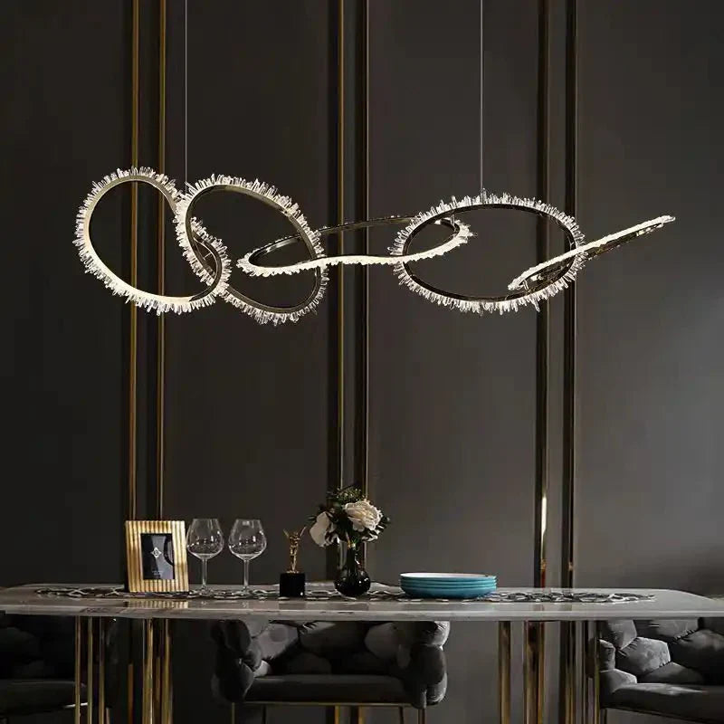 Primary Crystal 5 Rings Chandelier - Joyfuzzy