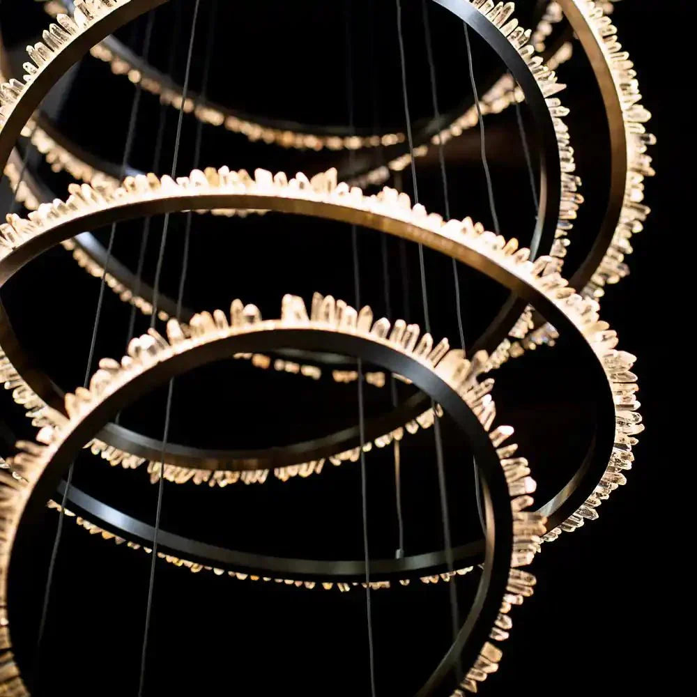 Primary Crystal Multi Rings Chandelier - Joyfuzzy