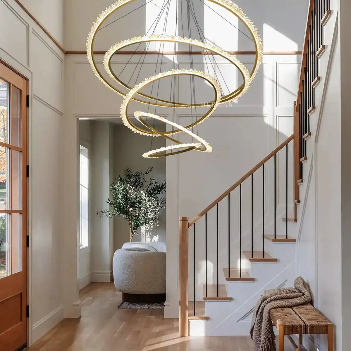 Primary Crystal Multi Rings Chandelier - Joyfuzzy