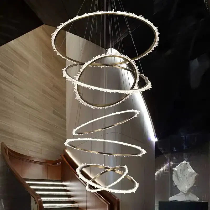Primary Crystal Multi Rings Chandelier - Joyfuzzy