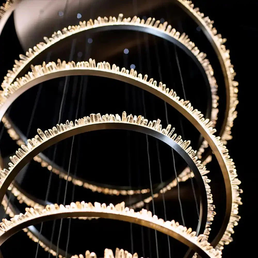 Primary Crystal Multi Rings Chandelier - Joyfuzzy