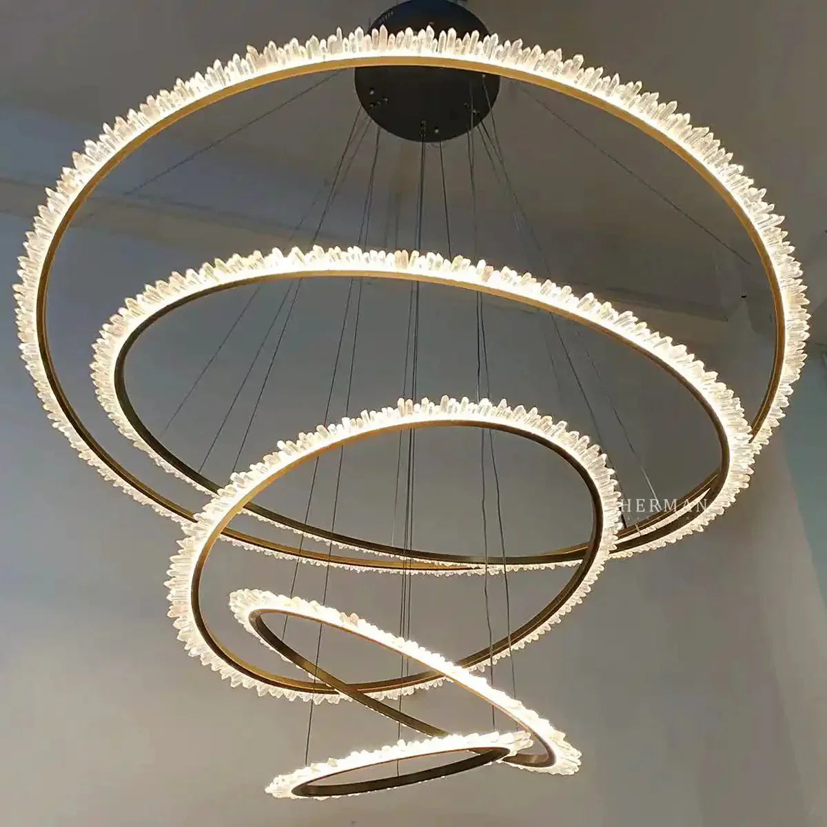 Primary Crystal Multi Rings Chandelier - Joyfuzzy