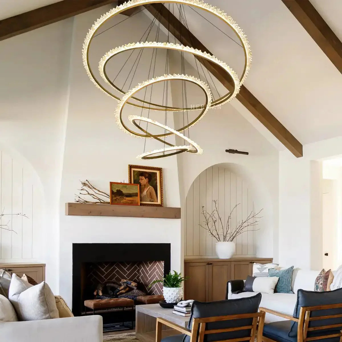 Primary Crystal Multi Rings Chandelier - Joyfuzzy