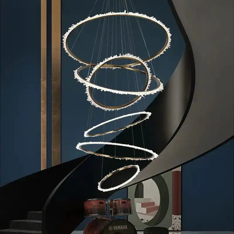Primary Crystal Multi Rings Chandelier - Joyfuzzy