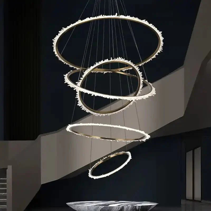 Primary Crystal Multi Rings Chandelier - Joyfuzzy