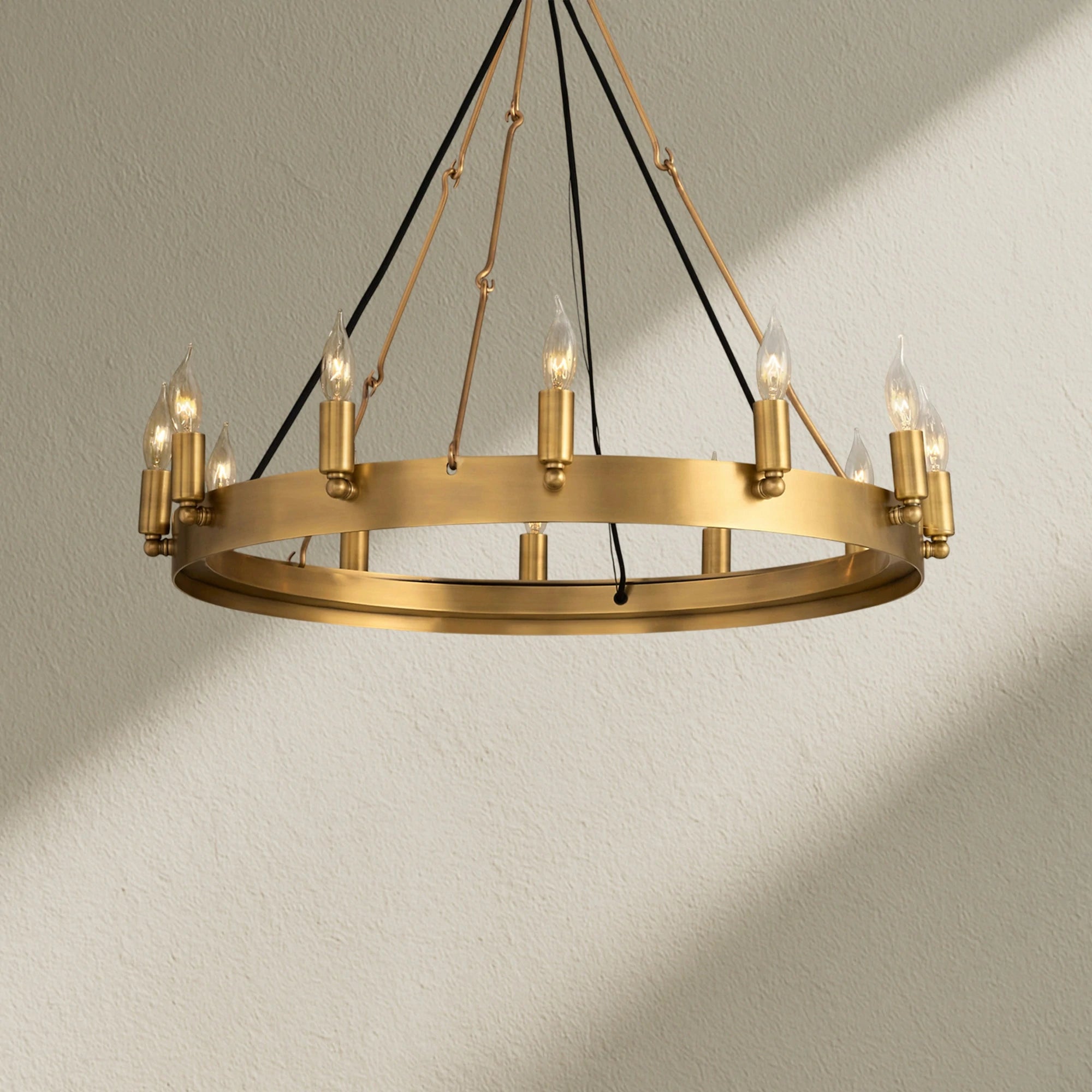 camafz Vintage Filament Outdoor Round Chandelier