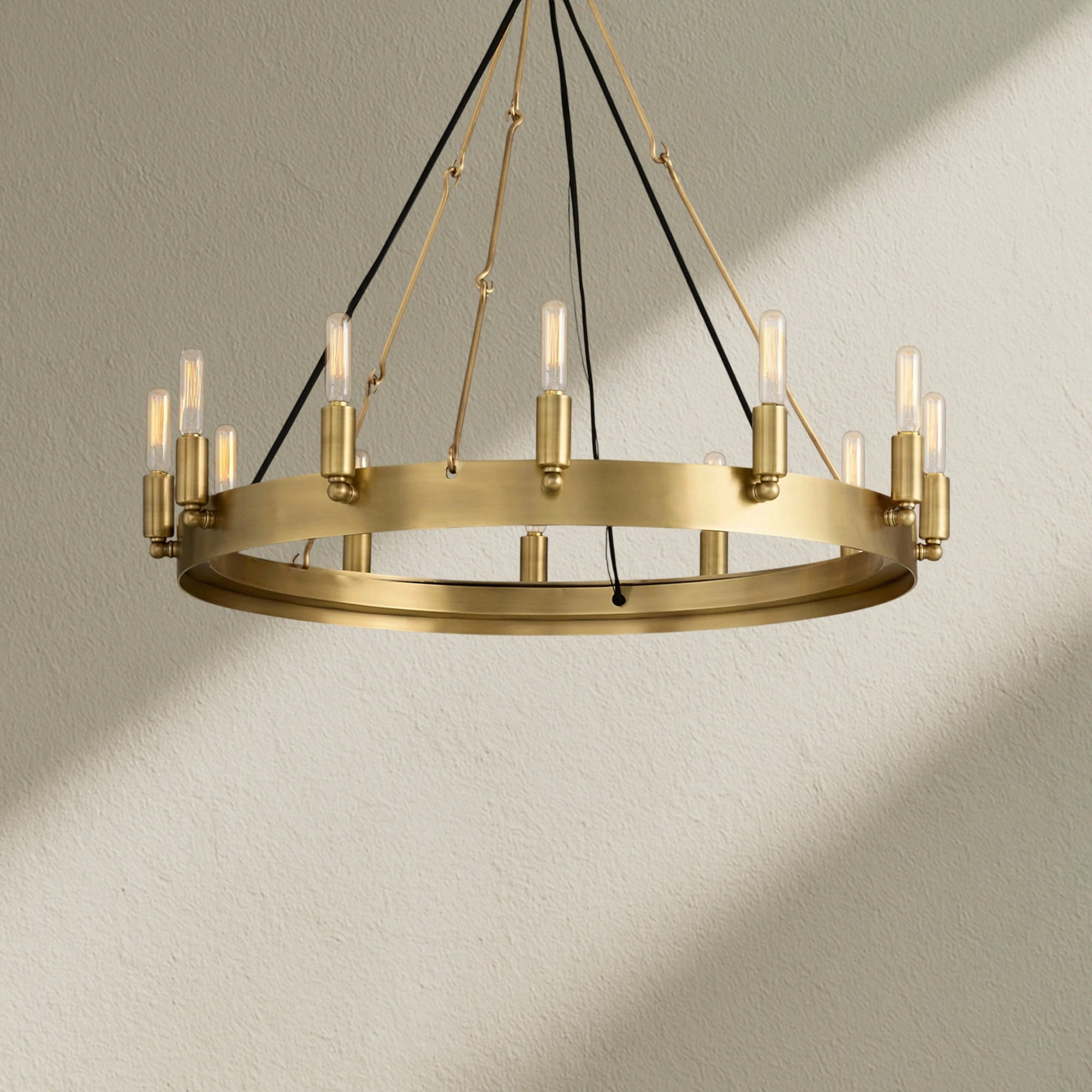 camafz Vintage Filament Outdoor Round Chandelier