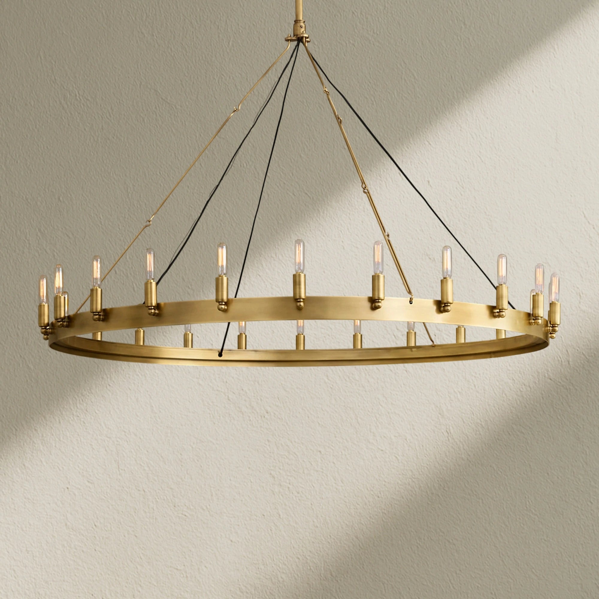 camafz Vintage Filament Outdoor Round Chandelier