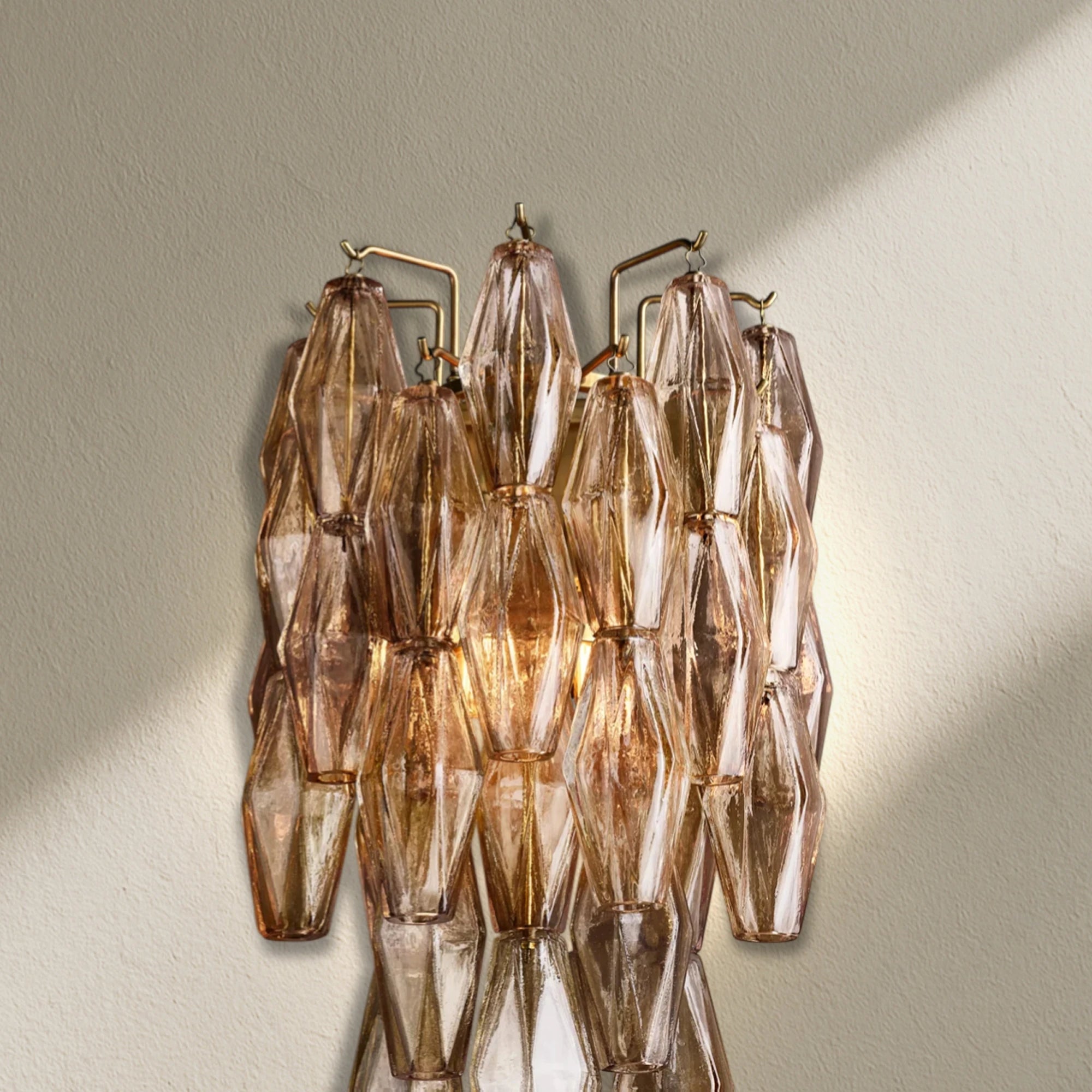 CHRAFZ Glass Short Wall Sconce