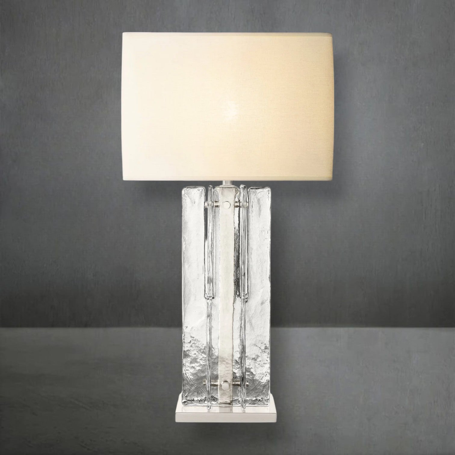 Lafz Clear Glass Table Lamp 30"