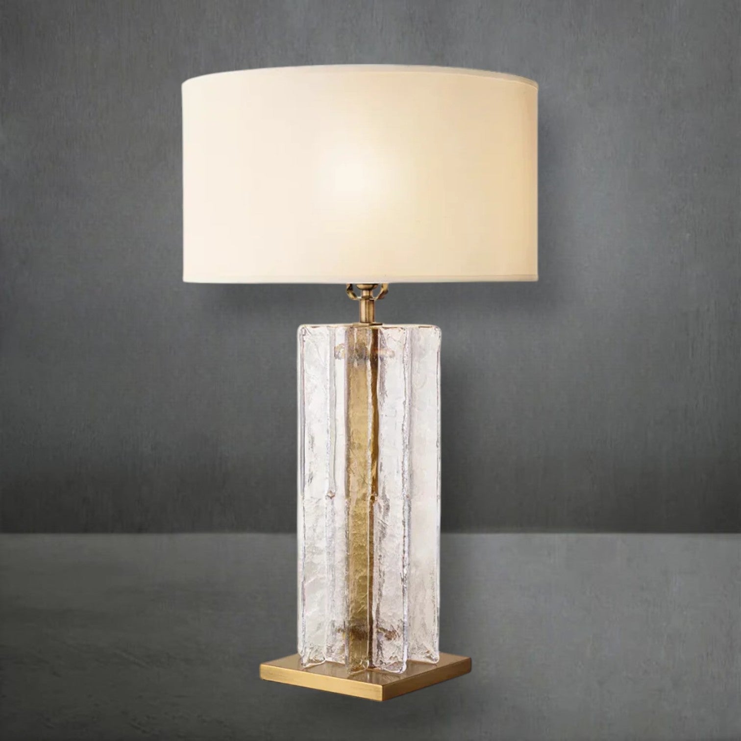 Lafz Clear Glass Table Lamp 30"