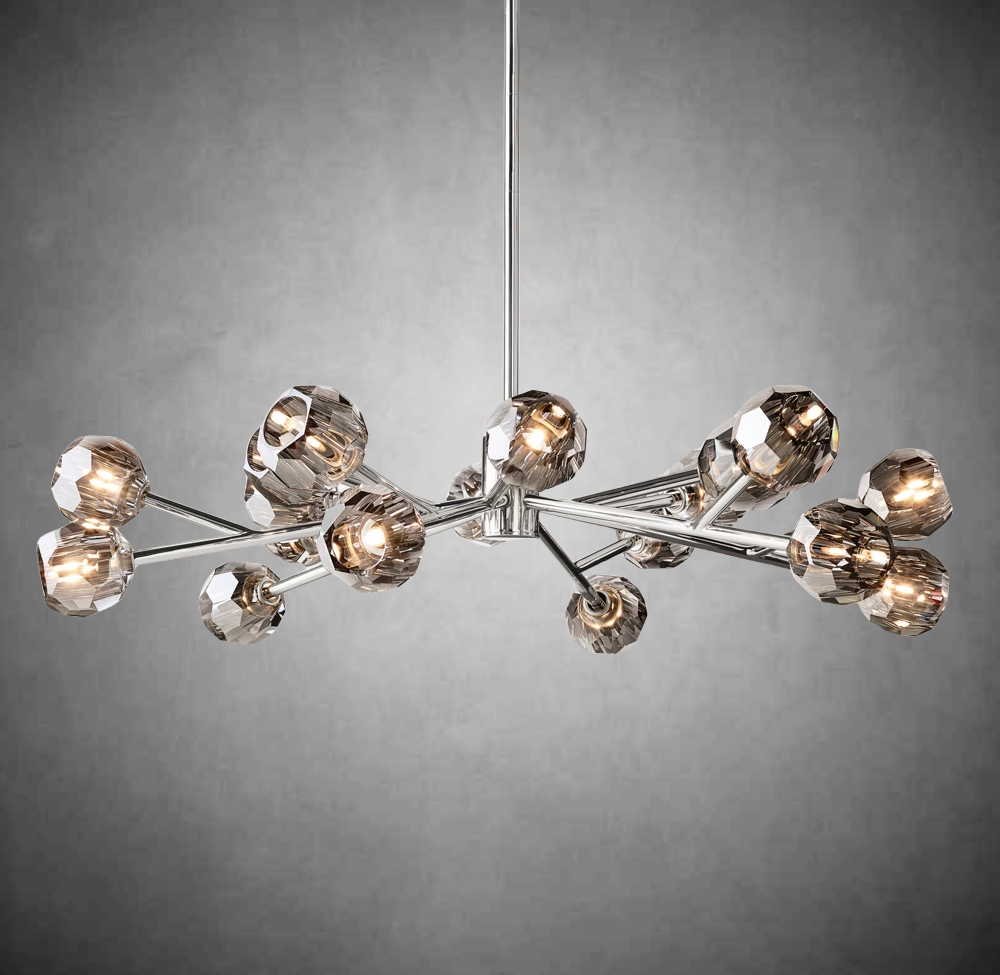 Billfz De Crystal Glass Round Chandelier 24"36"48"60"72"