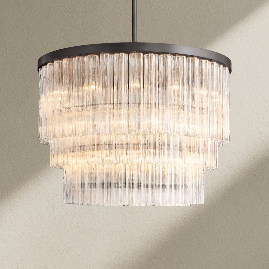 Caefz Round 3-Tier Chandelier 48″