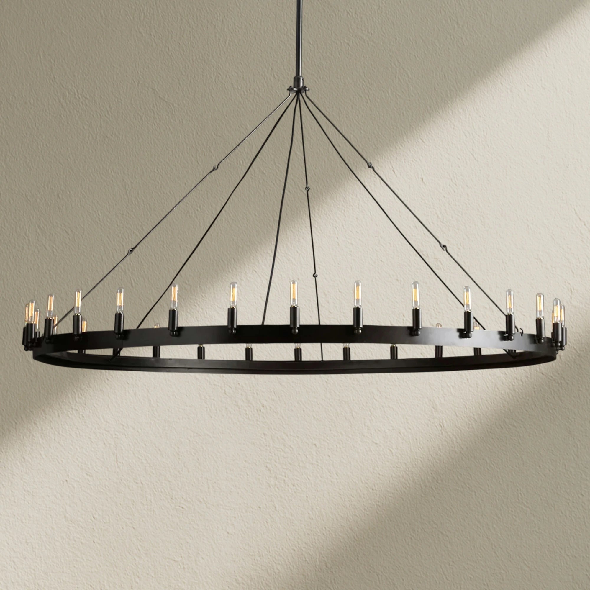 camafz Vintage Filament Outdoor Round Chandelier