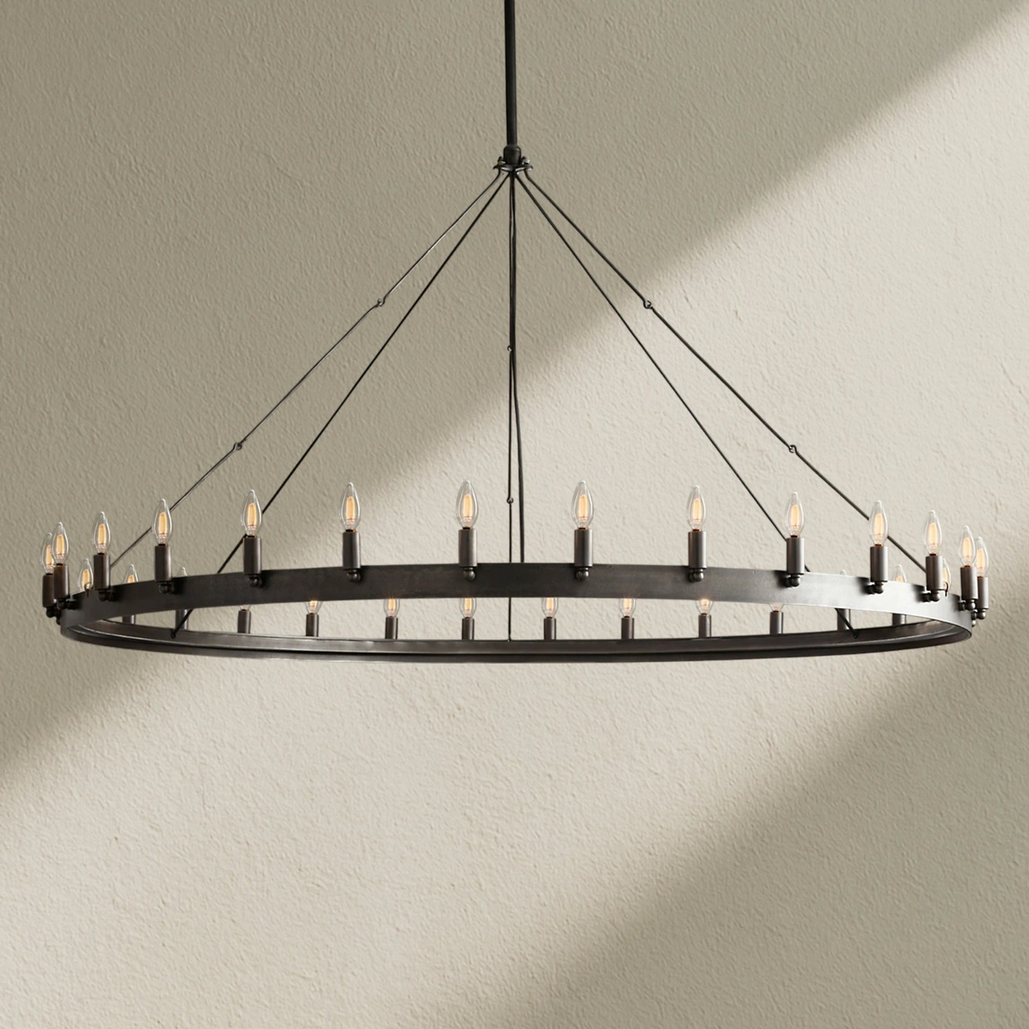 camafz Vintage Filament Outdoor Round Chandelier