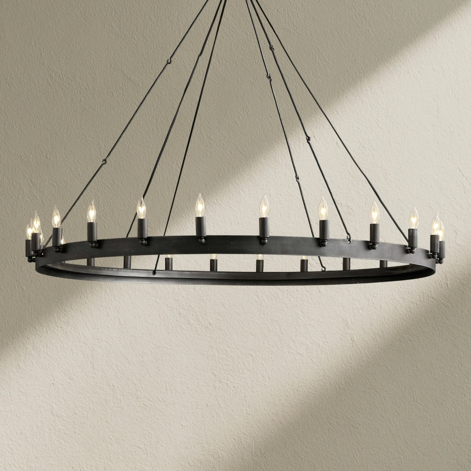 camafz Vintage Filament Outdoor Round Chandelier