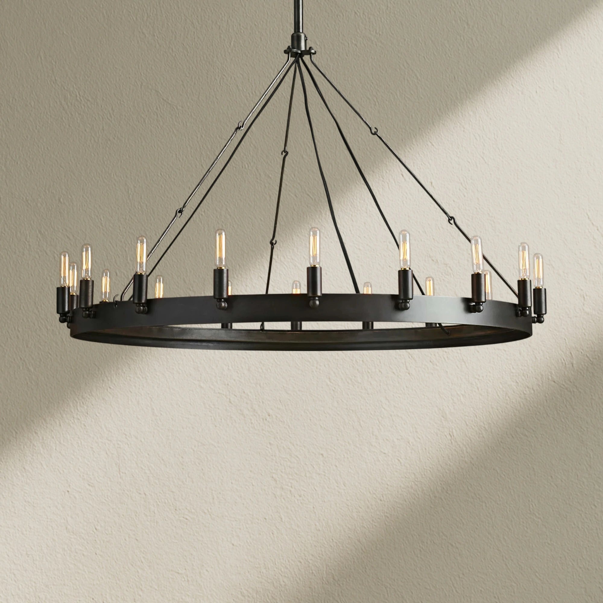 camafz Vintage Filament Outdoor Round Chandelier