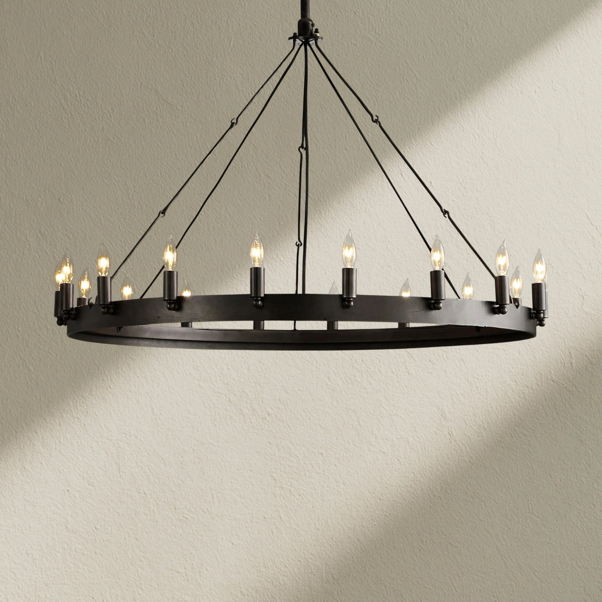 camafz Vintage Filament Outdoor Round Chandelier