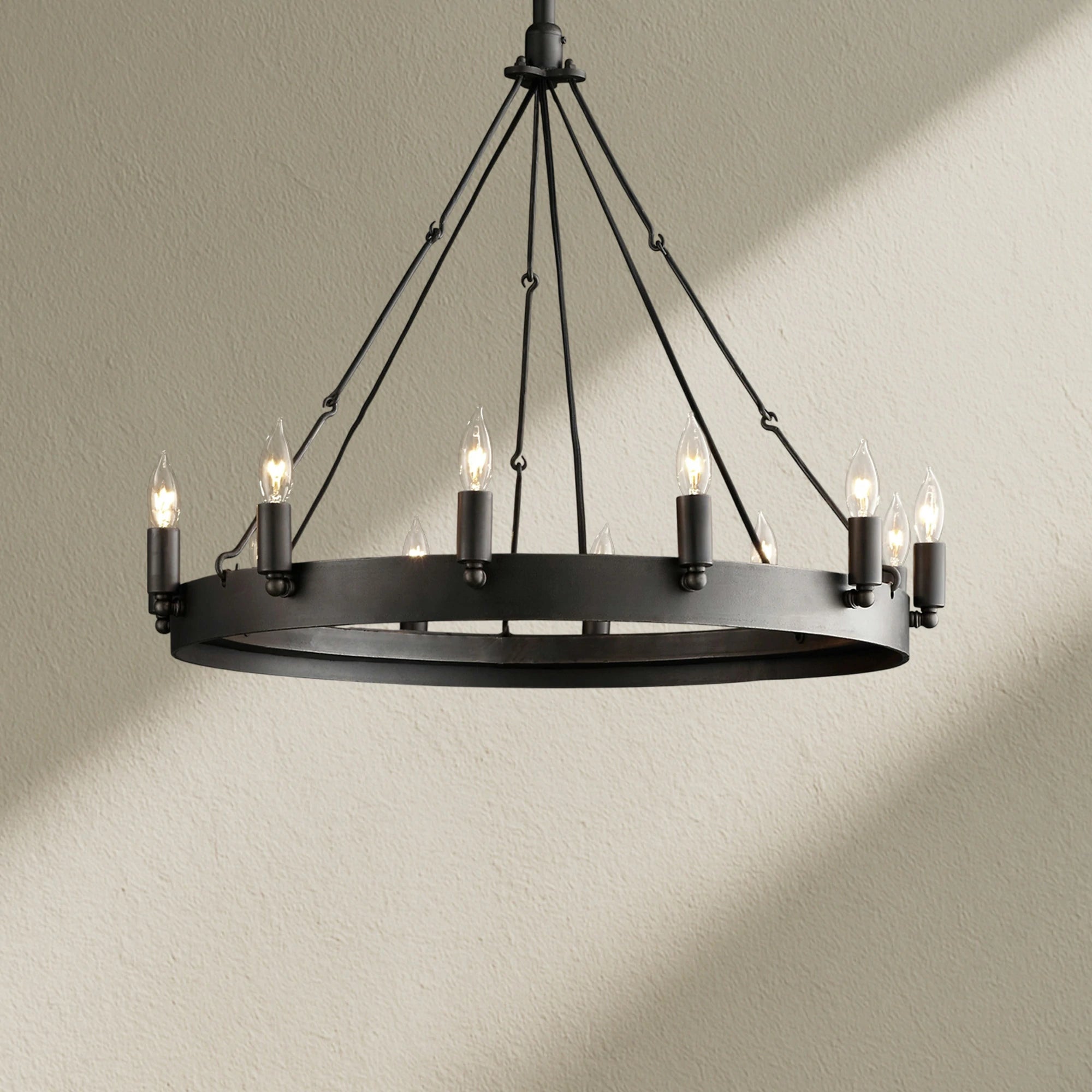 camafz Vintage Filament Outdoor Round Chandelier