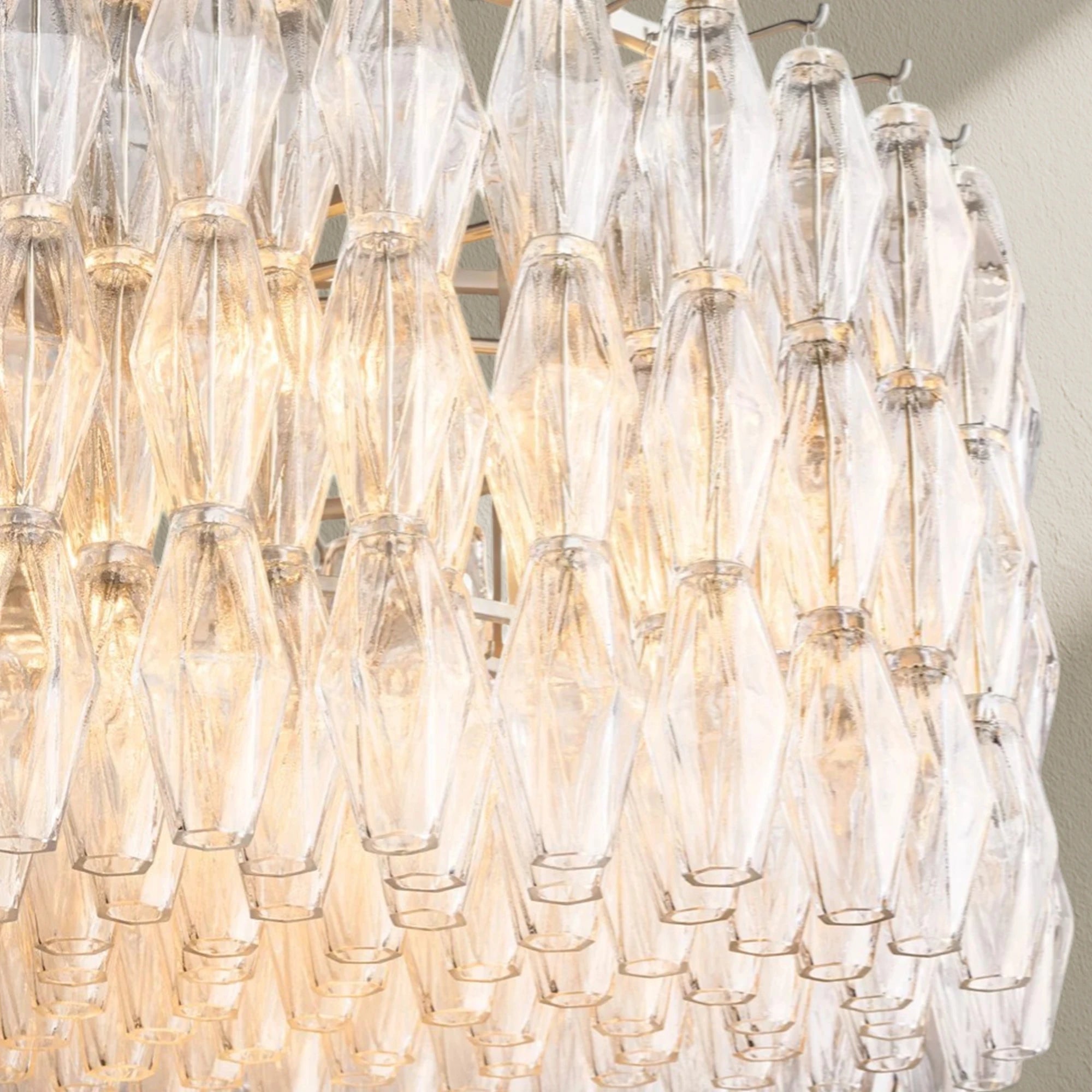 CHRAFZ Clear Glass Round Chandelier 37"47"62"