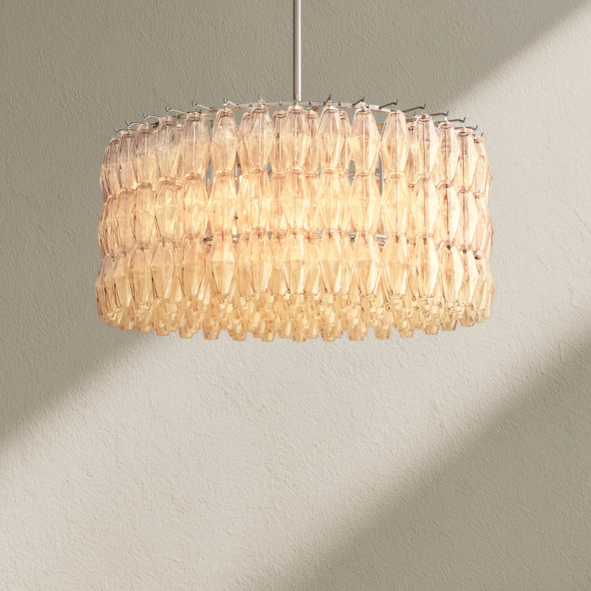 CHRAFZ Clear Glass Round Chandelier 37"47"62"
