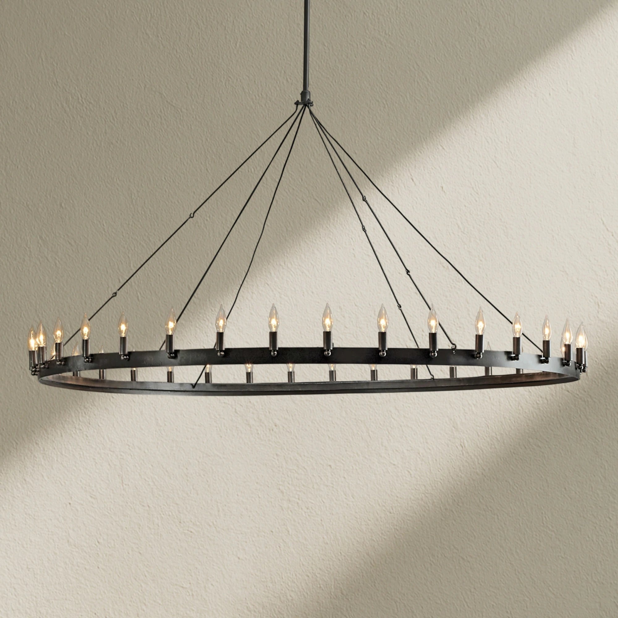 camafz Vintage Filament Outdoor Round Chandelier