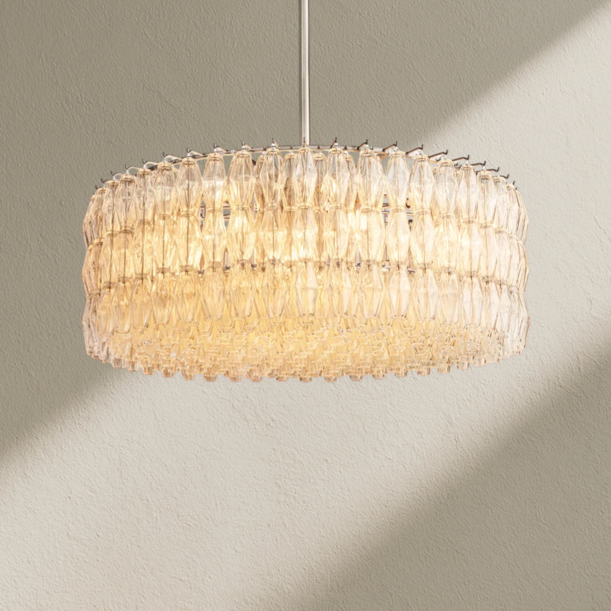 CHRAFZ Clear Glass Round Chandelier 37"47"62"