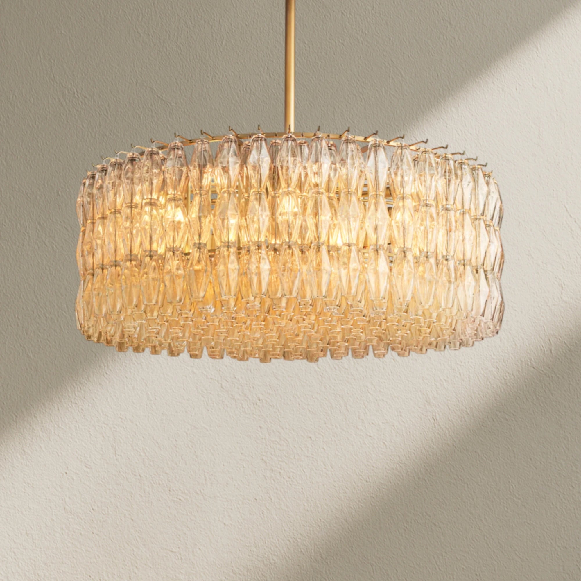 CHRAFZ Clear Glass Round Chandelier 37"47"62"