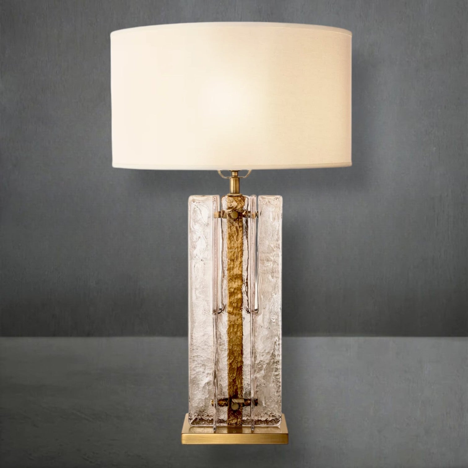 Lafz Smoke Glass Table Lamp 30"