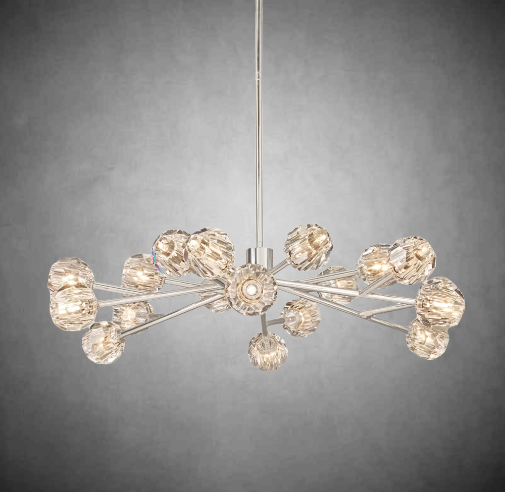 Billfz De Crystal Glass Round Chandelier 24"36"48"60"72"