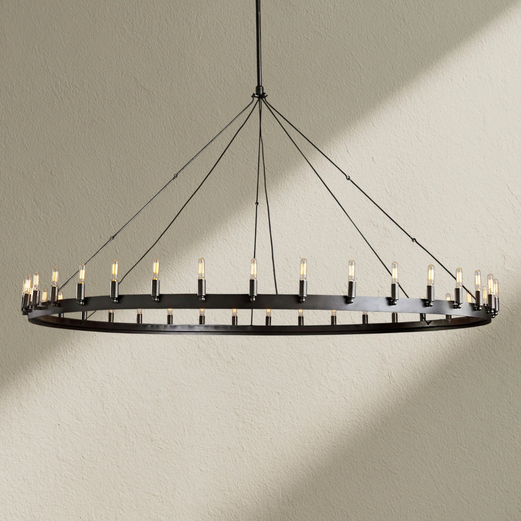camafz Vintage Filament Outdoor Round Chandelier