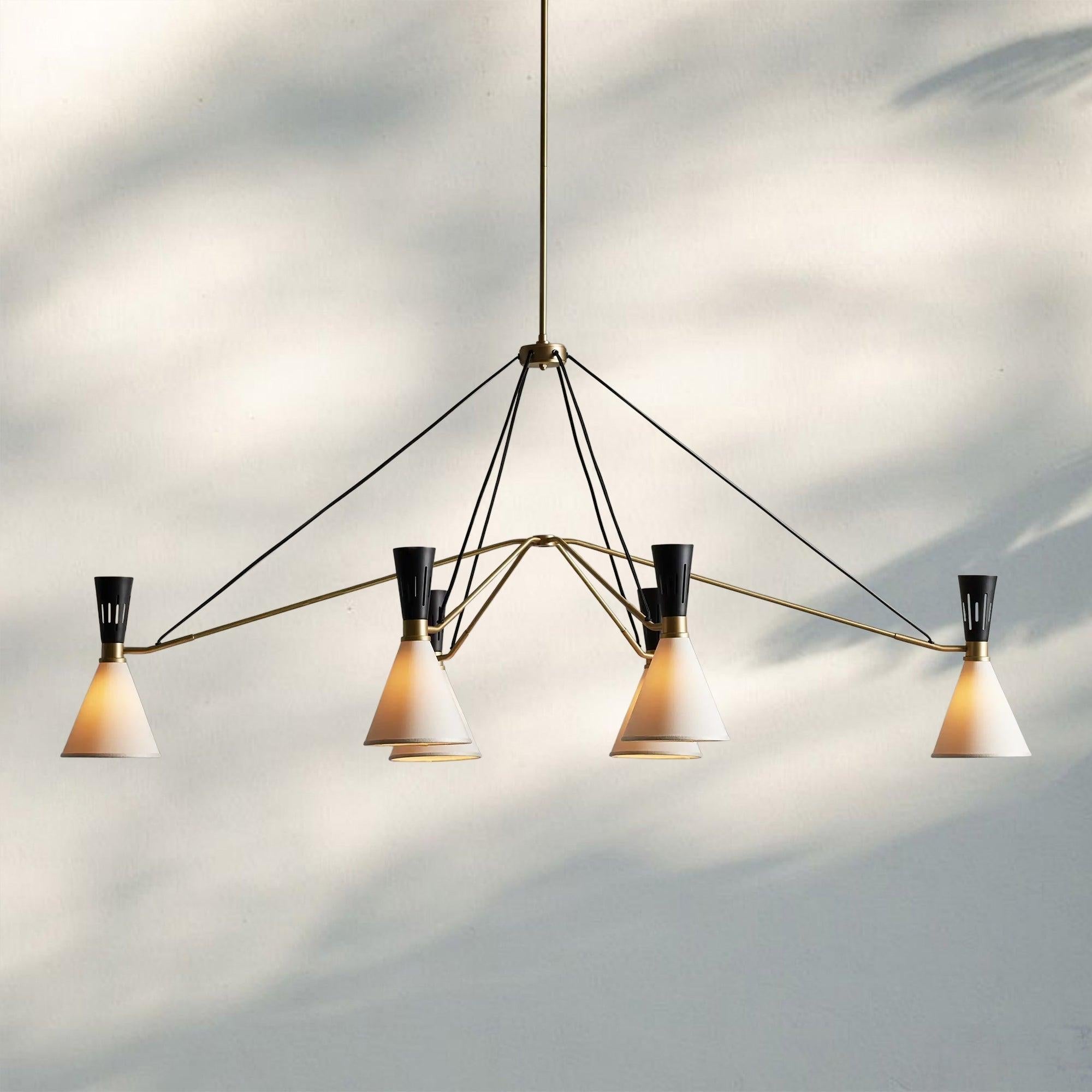 Ramsey 6 - Light Linear Chandelier - Joyfuzzy