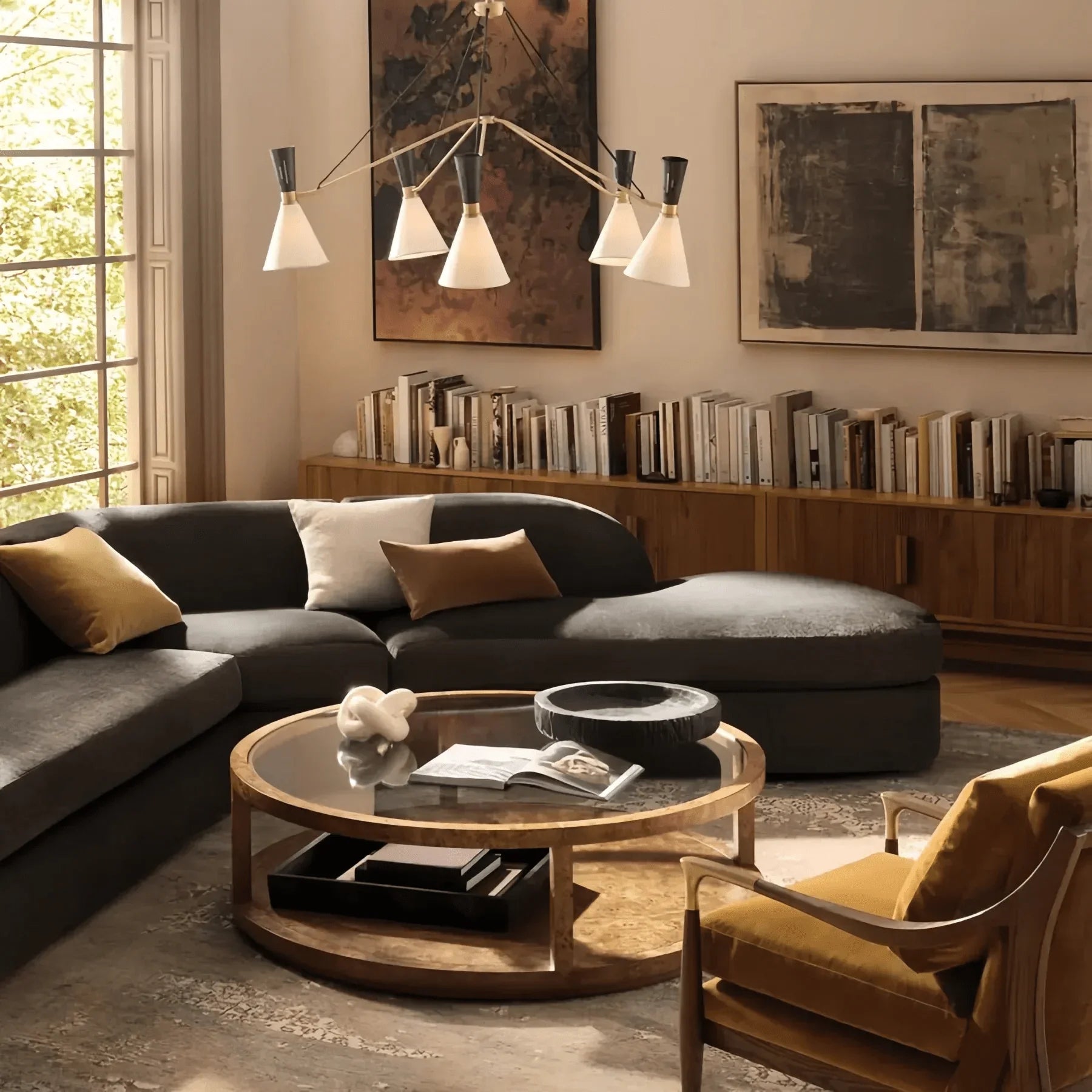 Ramsey 6 - Light Linear Chandelier - Joyfuzzy