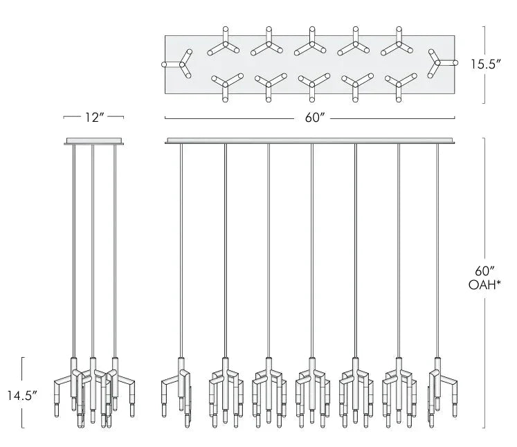 Ranti Linear Chandelier - Joyfuzzy