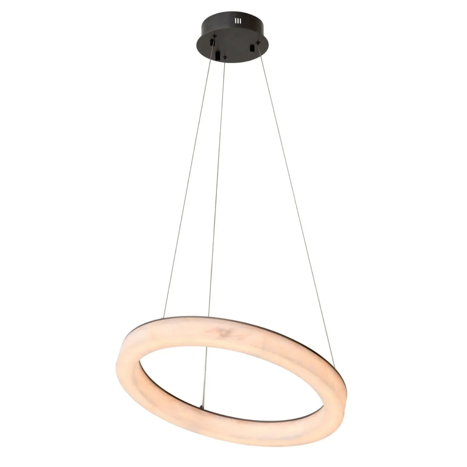 Raymond Modern Round Living Room Alabaster Pendant Chandelier