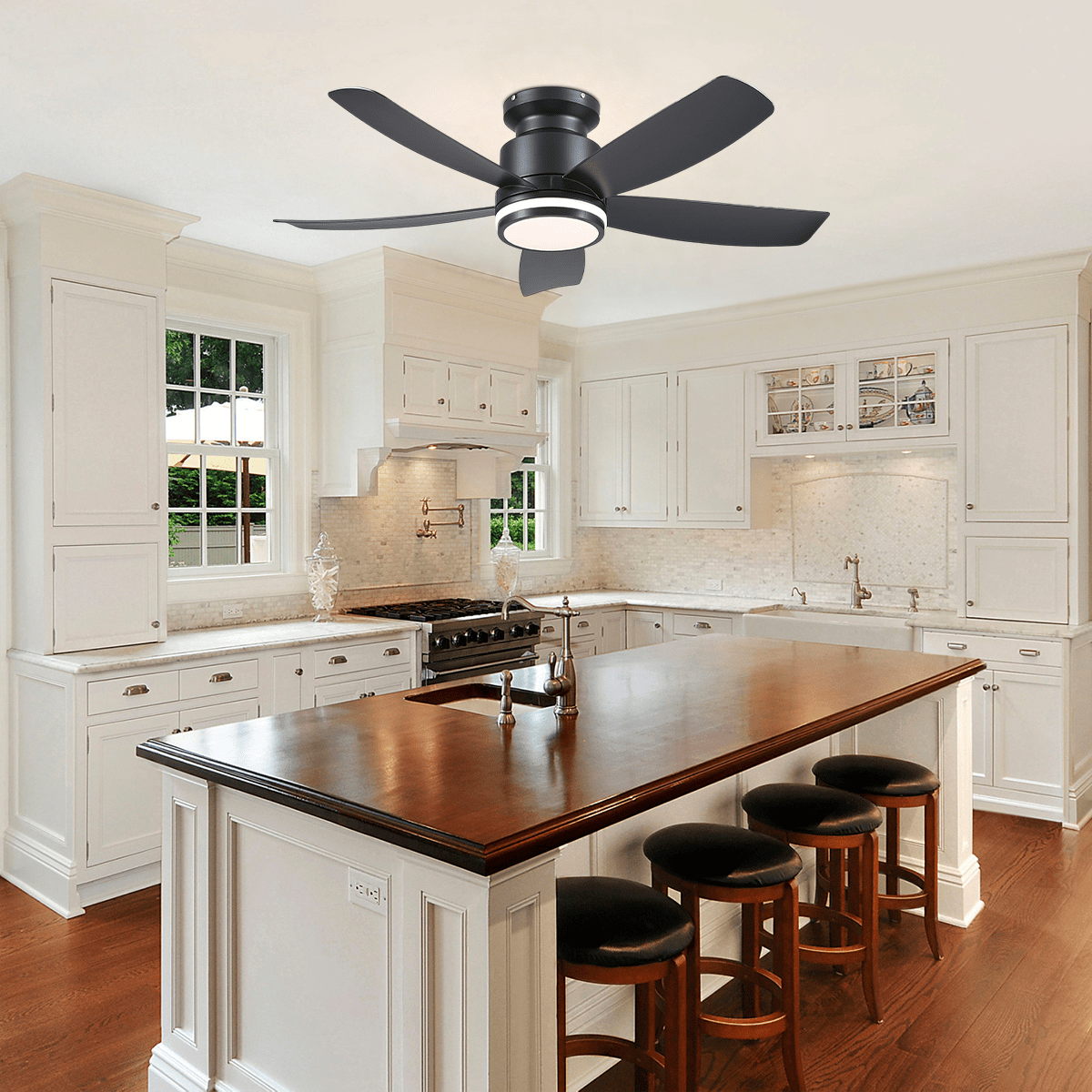 Recessed Remote Control Ceiling Fan Light 41" - Joyfuzzy