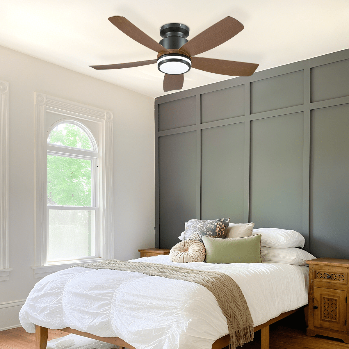 Recessed Remote Control Ceiling Fan Light 41" - Joyfuzzy