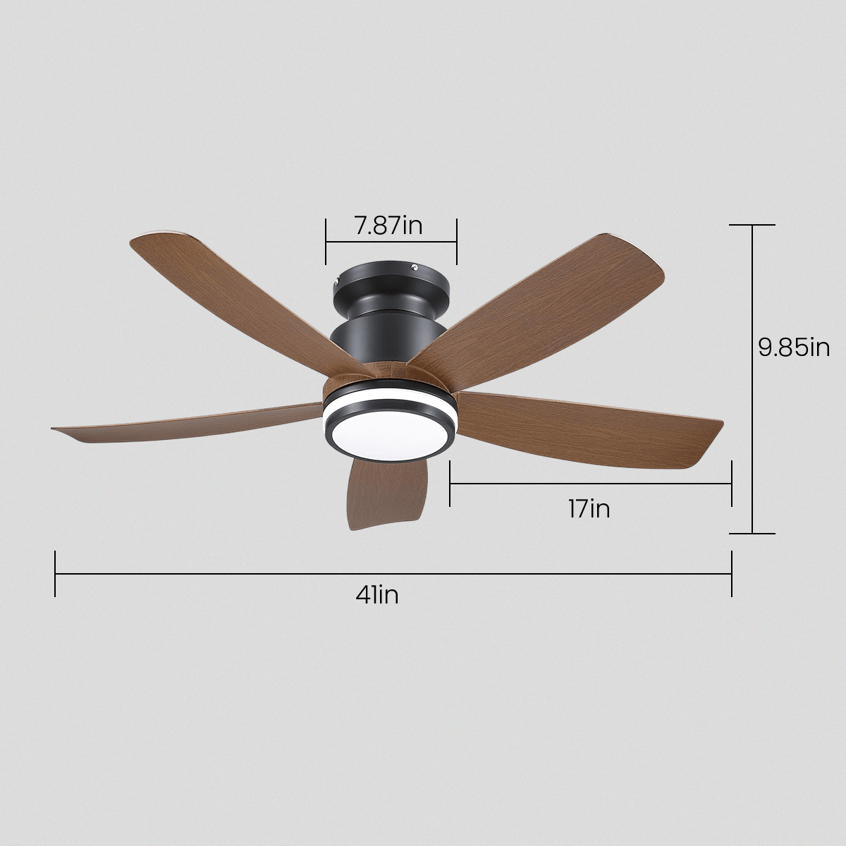 Recessed Remote Control Ceiling Fan Light 41" - Joyfuzzy