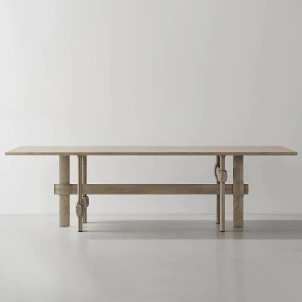 Rectangle Dining Table – Solid Wood Mid Century Modern Table for Dining Room