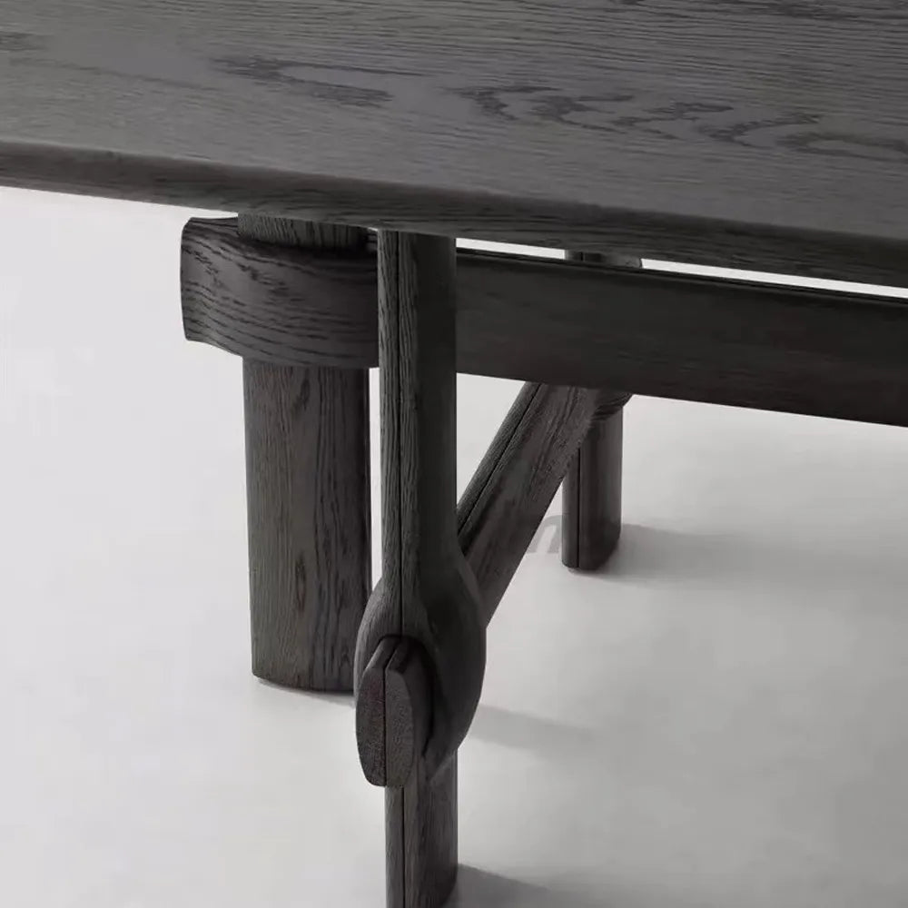Rectangle Dining Table – Solid Wood Mid Century Modern Table for Dining Room