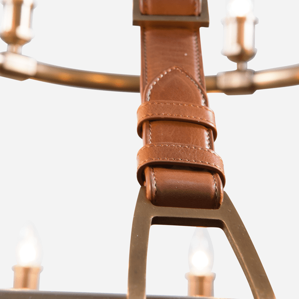 Redford Leather Round Chandelier - 61"Joyfuzzy