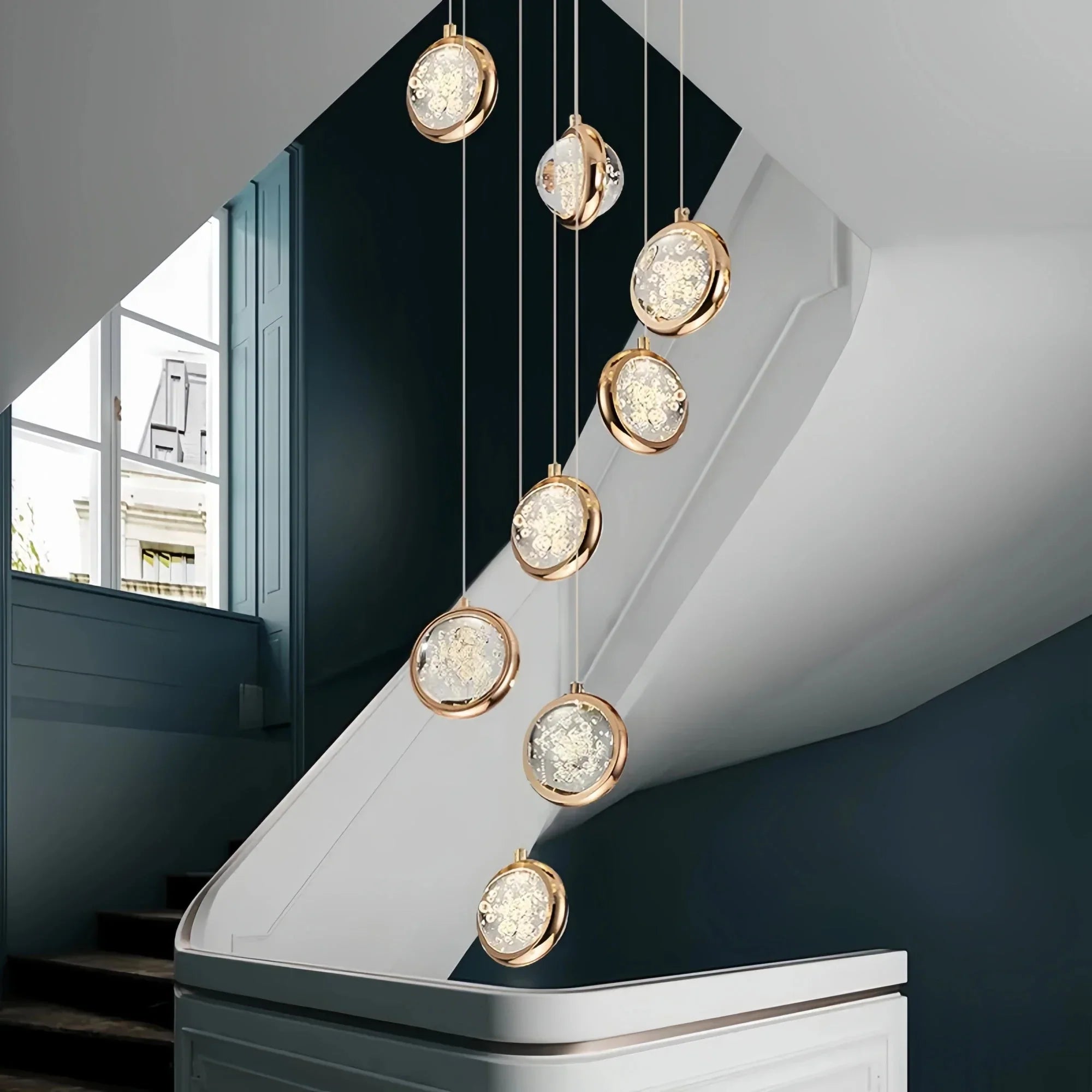 Reina Crystal Long Chandelier - Joyfuzzy