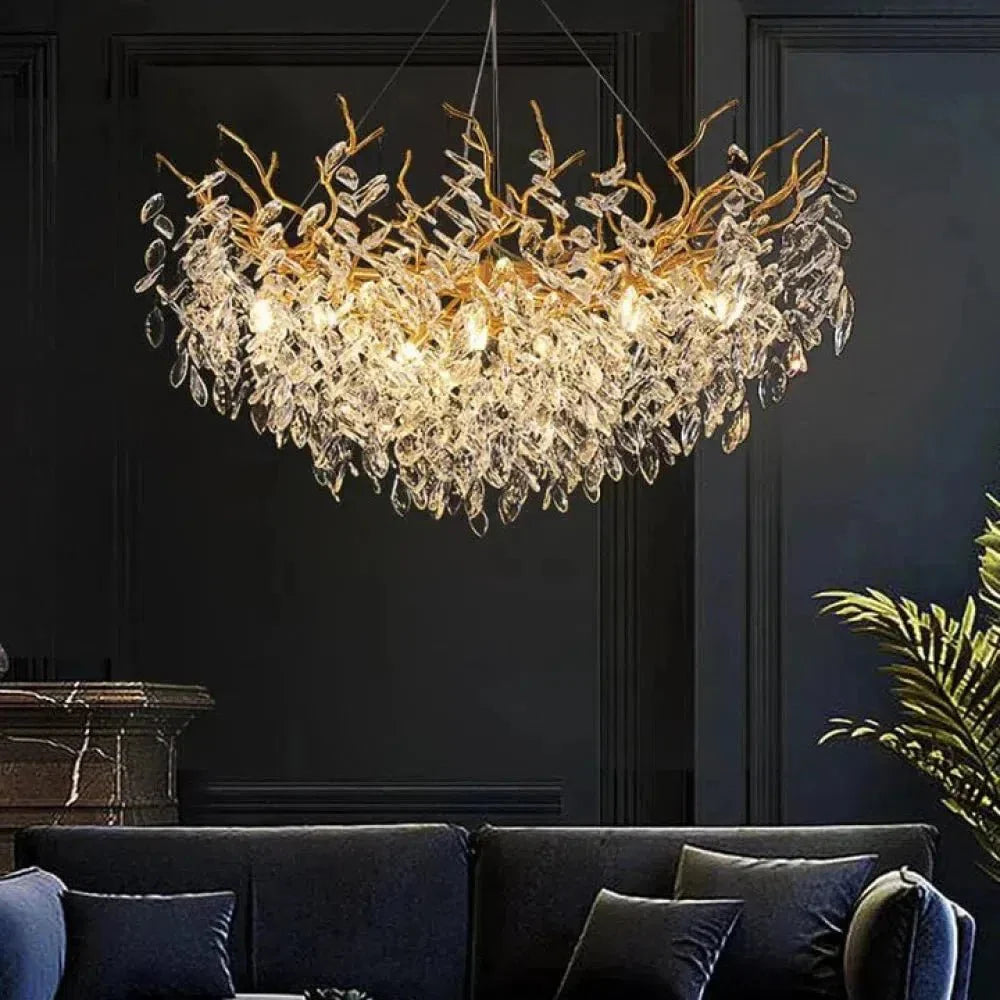 Renata Polyhedral Crystal Branch Chandelier - 39" LJoyfuzzy