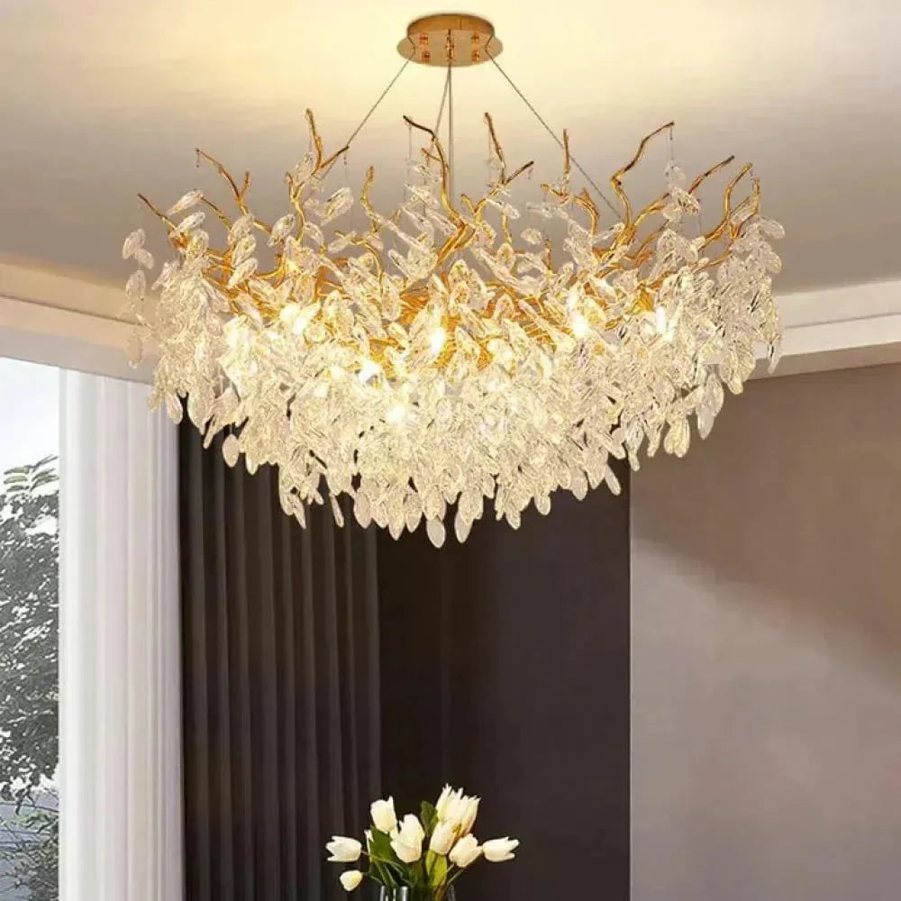 Renata Polyhedral Crystal Branch Chandelier - 24" LJoyfuzzy