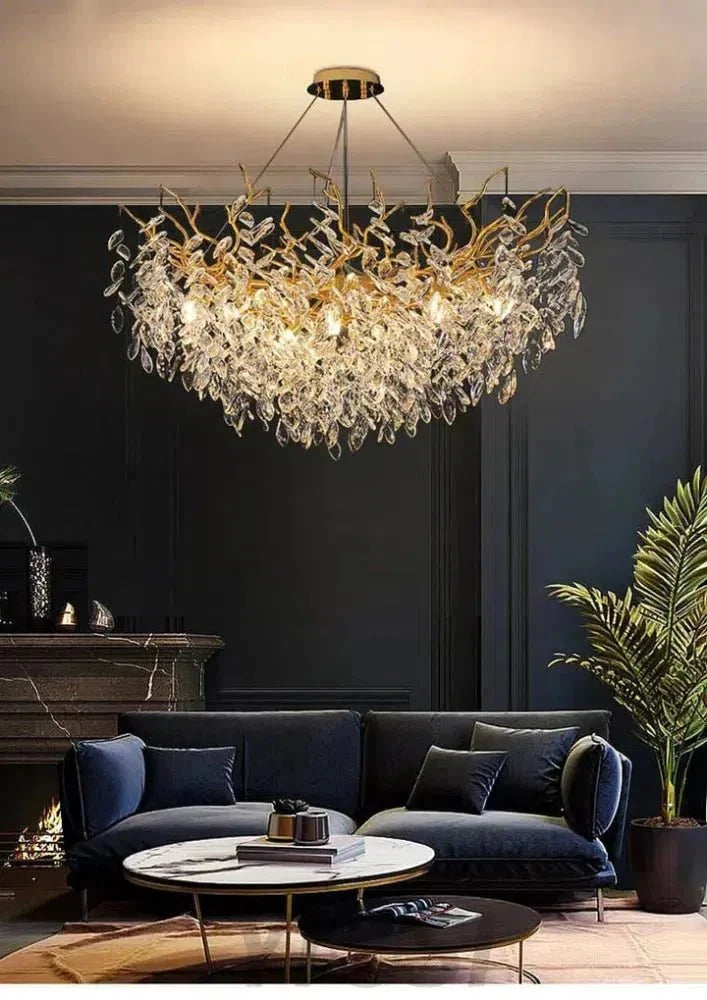 Renata Polyhedral Crystal Branch Chandelier - 24" LJoyfuzzy