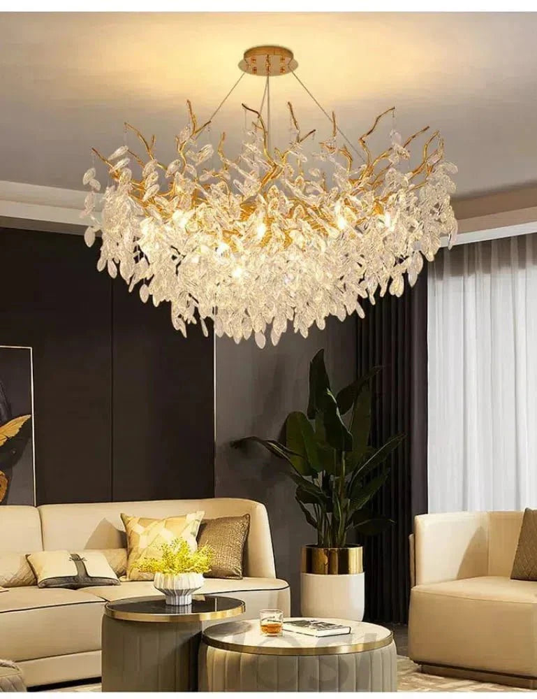 Renata Polyhedral Crystal Branch Chandelier - 24" LJoyfuzzy