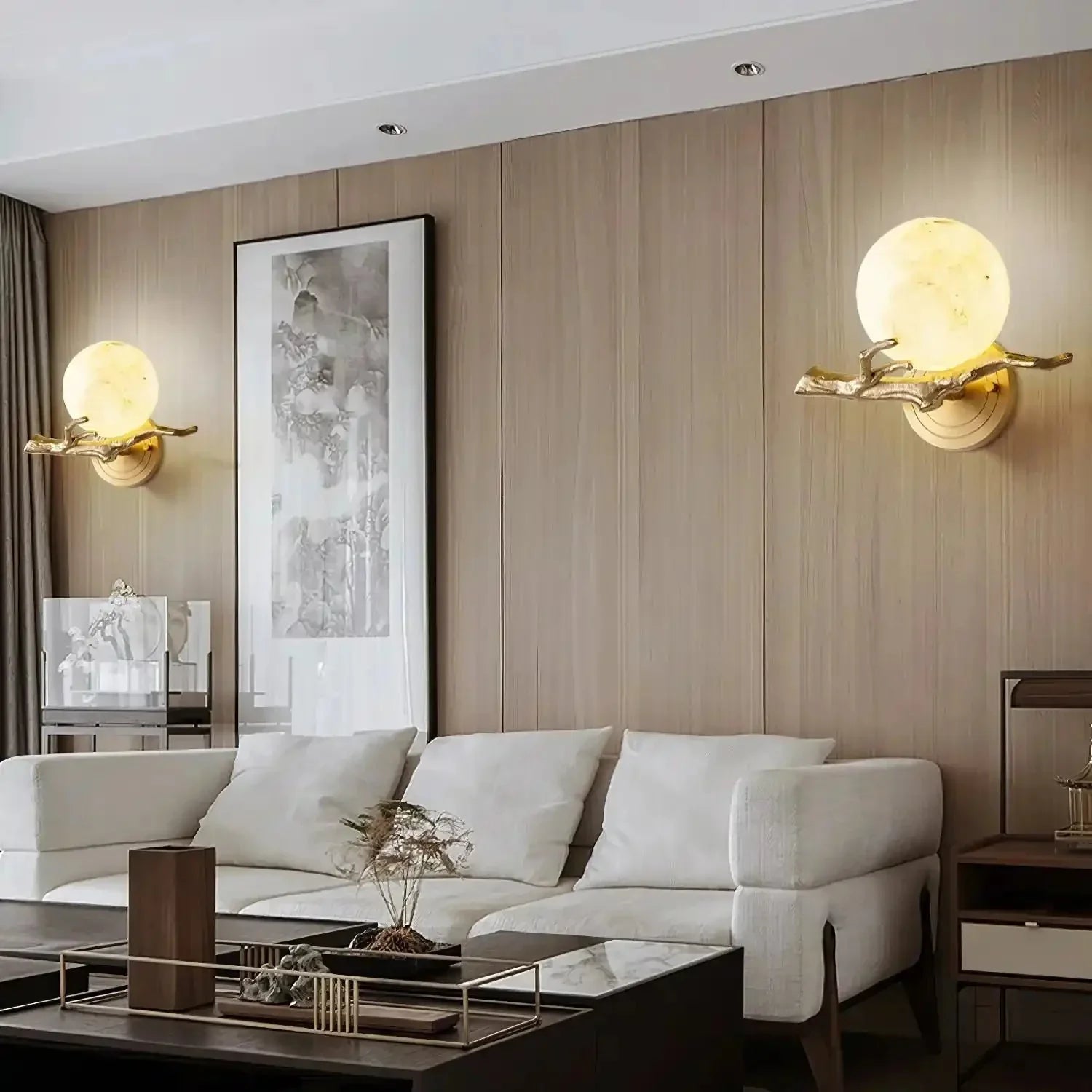 Retro Twigs Alabaster Wall Lamp - Joyfuzzy