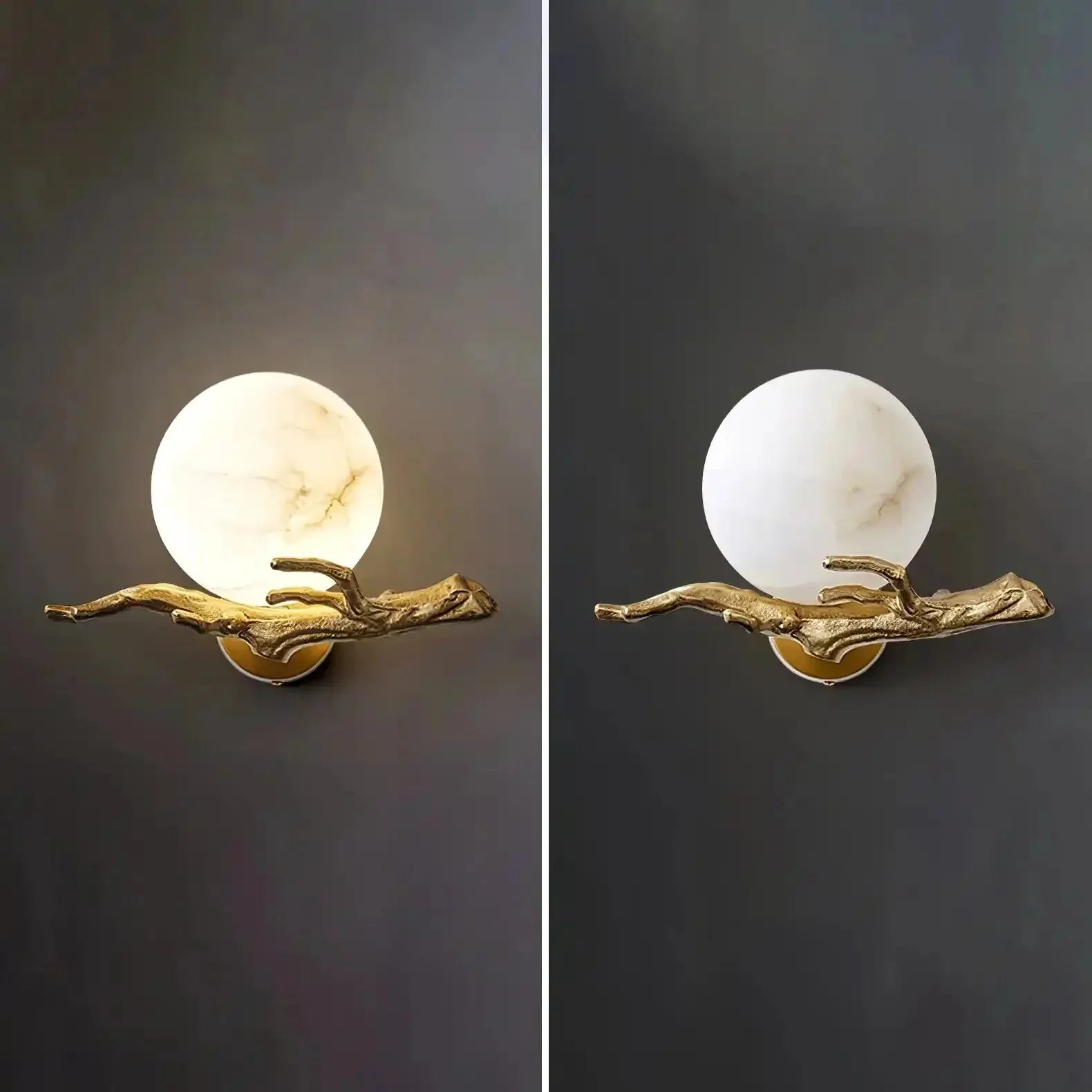 Retro Twigs Alabaster Wall Lamp - Joyfuzzy
