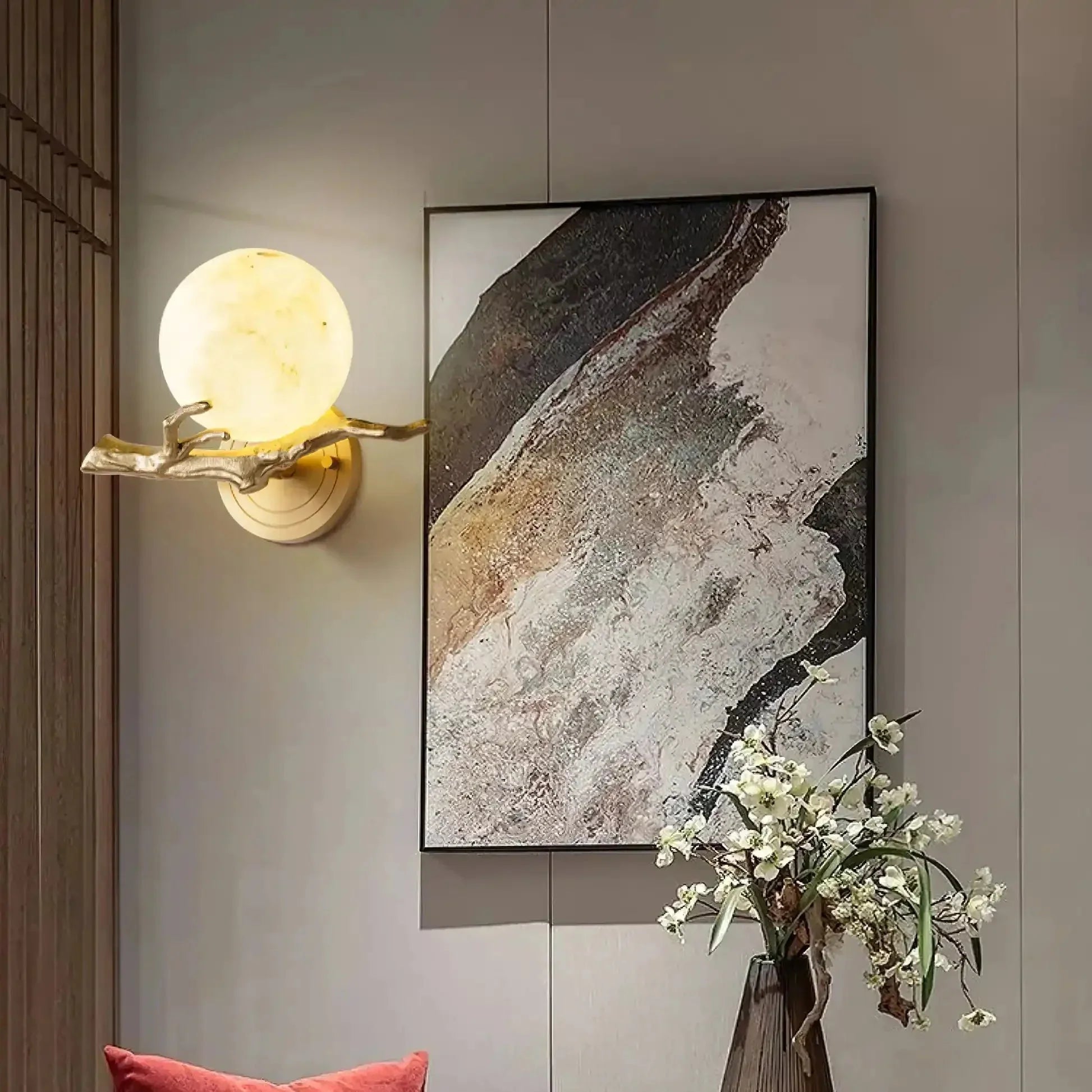 Retro Twigs Alabaster Wall Lamp - Joyfuzzy