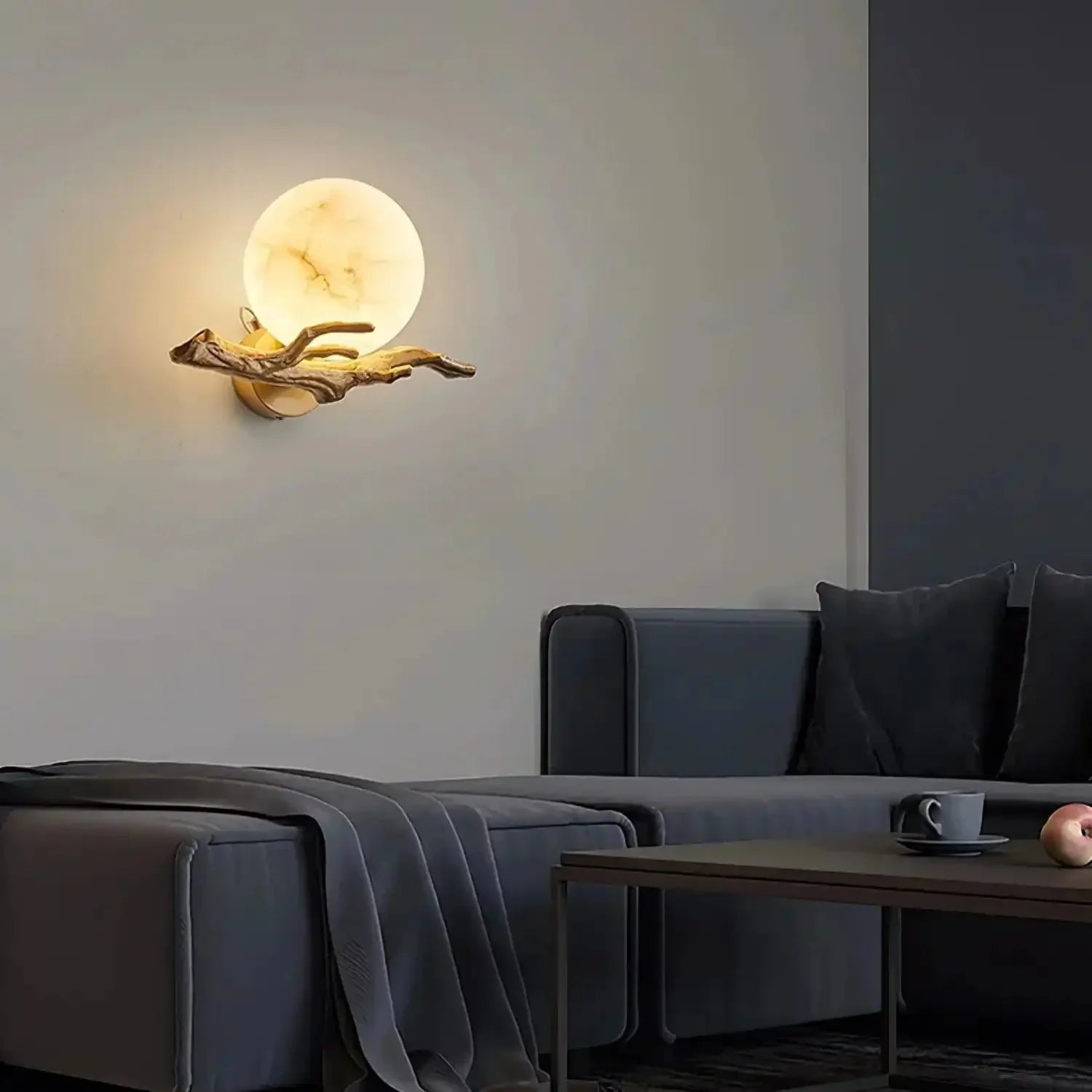 Retro Twigs Alabaster Wall Lamp - Joyfuzzy